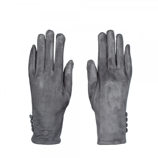 Γυναικεία γάντια Nika γκρί, 3 - Kalapod.gr